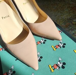 Authentic Christian Louboutin So Kate Nude Heels